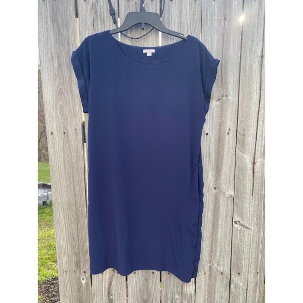 Gap Navy Blue Short‎ Sleeve Shift Dress with Pockets Size Medium